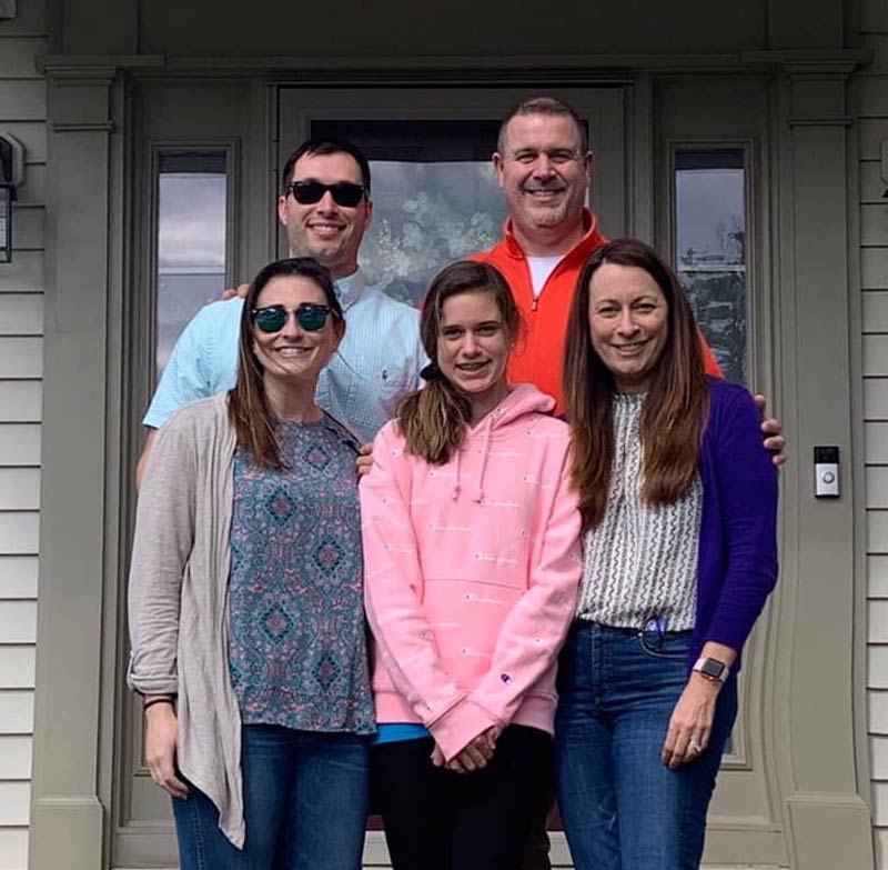 Kristi Stevenson pictured with her family